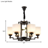 Traditional Style Black Metal Chandelier With 6/8/10 Lights - Dining Room Pendant Lighting