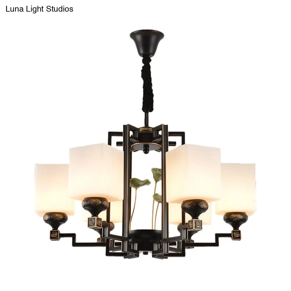 Traditional Style Black Metal Chandelier With 6/8/10 Lights - Dining Room Pendant Lighting