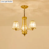 Traditional Style Crystal Prism Hanging Chandelier - Conical Pendant Lighting Fixture