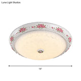 Traditional Style Led Flush Mount Ceiling Light In Cream Glass Available 3 Sizes