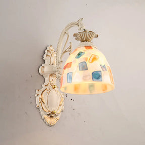 Traditional Tiffany Glass Wall Lamp With Bell Shade - Perfect For Corridor Lighting 1 / White
