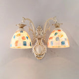 Traditional Tiffany Glass Wall Lamp With Bell Shade - Perfect For Corridor Lighting 2 / White