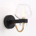 Traditional Urn Sconce Light - Clear/Amber/Smoke Gray Glass Wall Fixture For Living Room Clear