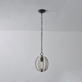 Traditional Wood Geometric Cage Pendant Light For Living Room White / C