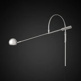 Traditionary Metal 1-Head Sconce Light Fixture For Living Room - Black/Brass/Chrome Ball Wall
