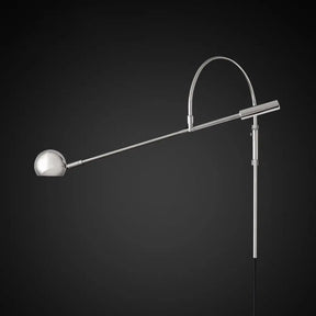 Traditionary Metal 1-Head Sconce Light Fixture For Living Room - Black/Brass/Chrome Ball Wall