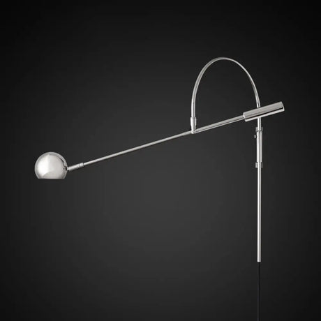 Traditionary Metal 1-Head Sconce Light Fixture For Living Room - Black/Brass/Chrome Ball Wall
