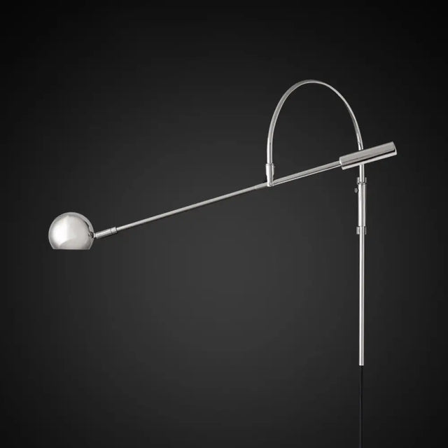 Traditionary Metal 1-Head Sconce Light Fixture For Living Room - Black/Brass/Chrome Ball Wall