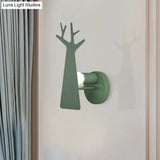 Tree Wall Mount Light - Nordic Macaron Style Green/Grey/White Bedroom Lighting