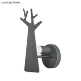 Tree Wall Mount Light - Nordic Macaron Style Green/Grey/White Bedroom Lighting
