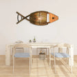 Tropical Fish Design Wall Mount Bamboo Dining Room Sconce Lighting In Wood