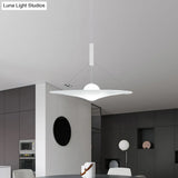 Trumpet Flared Pendant Light Fixture - Designer Cream Ball Glass White Suspension