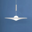 Trumpet Flared Pendant Light Fixture - Designer Cream Ball Glass White Suspension