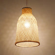 Trumpet Pendant Lighting Bamboo Wood Hanging Light Fixture / 10