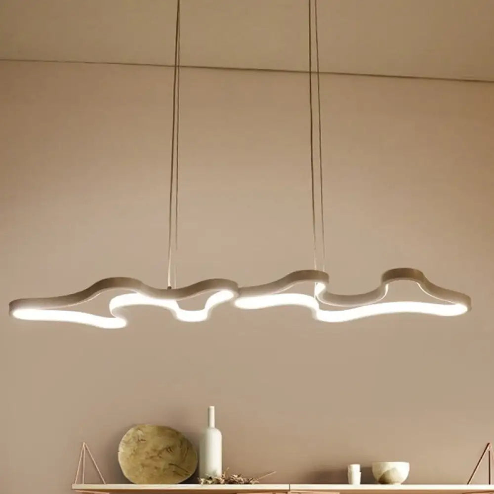 Contemporary Acrylic Led Pendant Lamp With Inner/Outer Glow - Warm/White Light White / Warm Inner