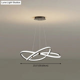 Twist Chandelier Metal Pendant Light For Living Room - Ultra-Modern Design