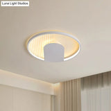 U - Shaped Flush Mount Led Ceiling Light For Minimalist Bedroom - 18’/21.5’ Wide Warm/White Option