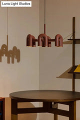 U-Shaped Led Chandelier: Sleek Metal Art Deco Lighting For Living Room