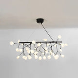 Ultra-Modern Linear Firefly Pendant Lighting: Acrylic Billiard Light For Living Room 45 / Black Warm