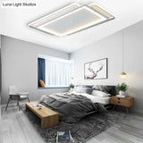 Ultra Slim Acrylic Ceiling Flush Mount Led Fixture (16’/19.5’/35.5’) In Grey With Warm/White Light