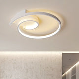 Ultra-Slim Curled Metal Led Flush Mount Ceiling Light - 16.5’’/20.5’’ Width Modern Style