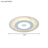 Ultra Thin Acrylic Flush Mount Led Ceiling Light - Modern Warm/White Multiple Sizes Available