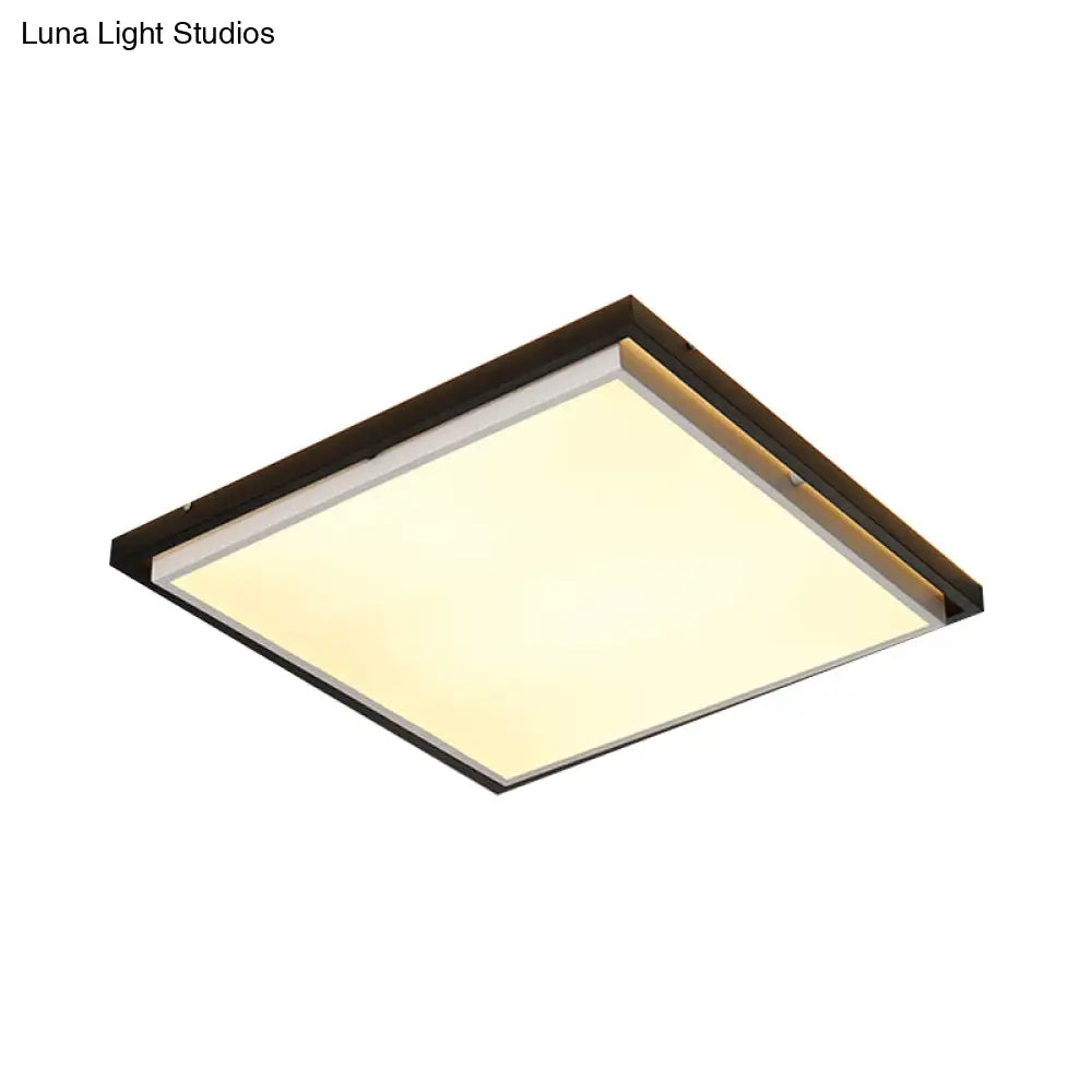 Ultra Thin Acrylic Led Flush Light - Wide Bedroom Ceiling Fixture In Warm/White (18’/21.5’/35.5’)