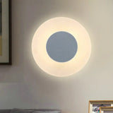 Ultra Thin Acrylic Led Wall Sconce In Warm/White/Natural Light - Minimalist Design White / Warm
