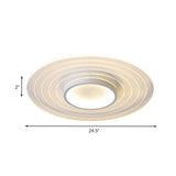Ultra-Thin Disk Flushmount Led Acrylic Flush Lighting 16.5/20.5/24.5 - White In Warm/White Light