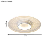 Ultra - Thin Disk Flushmount Led Acrylic Flush Lighting 16.5’/20.5’/24.5’ - White In