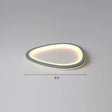 Ultra-Thin Nordic Acrylic Led Ceiling Light In Dark Grey Droplet Shape Gray / 9.5 Warm
