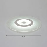 Ultrathin Flush Ceiling Light With Floral Pattern - Led Acrylic Fixture White