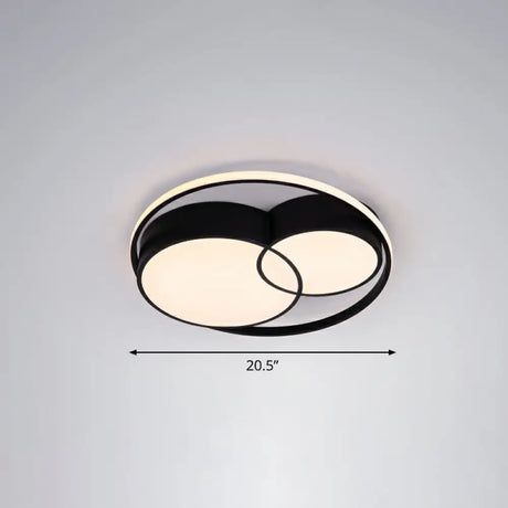 Ultrathin Led Flush Mount Bedroom Ceiling Fixture - Acrylic & Contemporary Lighting Black / Remote