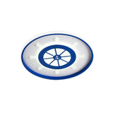 Ultrathin Mediterranean Flush Mount Led Ceiling Light For Kids Room In Blue With Warm/White