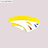 Underwater Adventure Led Flush Mount Lamp - Colorful Acrylic Tropical Fish Design For Childrens Room
