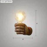 Unique Fist Wall Sconce - Stylish Resin Artistic Corridor Lighting