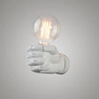 Unique Fist Wall Sconce - Stylish Resin Artistic Corridor Lighting White