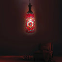 Urn Ceiling Lamp: Tradition Glass Fixture For Dining Room In Red/Sky Blue/Gold Red / 1