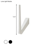 V-Shaped Led Wall Lamp Contemporary Style For Corridor Black/White Warm/White Light