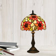 Victorian Bronze Sunflower Pattern Night Light With Glass Shade - Bedside Lighting