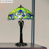 Victorian Cut Glass Cone/Dome Nightstand Lamp With Blossom Pattern