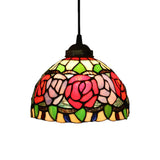 Victorian Cut Glass Pendant Light Kit- Single Grape/Flower/Diamond Suspension Lamp In