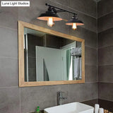 Vintage 2-Head Metal Wall Sconce Light For Bathroom Vanity