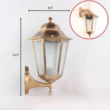 Vintage Aluminum Lantern Wall Sconce - Garden Mounted Lighting Bronze / Large