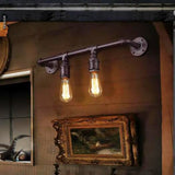 Vintage Black Linear Wall Sconce Lamp For Bar - 2/4 Light Fixture In Metallic Finish 2 /
