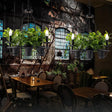 Vintage Bonsai Ceiling Chandelier With Iron Pendant Light In Black 3/6 Bulbs 1/2-Layer Design