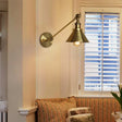 Vintage Brass/Bronze Wall Lamp: Metal Tapered Sconce Lighting For Bedroom Bedside Brass / 8