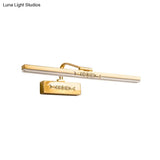 Vintage Brass Finish Integrated Led Wall Sconce Light - 15 Width