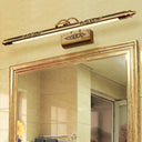 Vintage Brass Vanity Wall Sconce With Led Lighting And Swing Arm / 19.5 Warm
