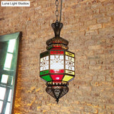 Vintage Bronze 1-Light Hanging Ceiling Pendant With Lantern Metal Shade